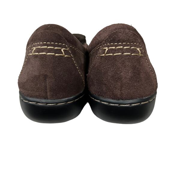 Clarks Bendables Brown Leather Suede Ashland Lane Slip-On Comfort Shoe Size 9M - Picture 5 of 9